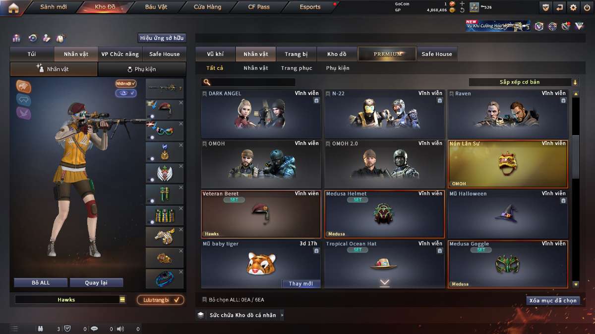 shop acc cf uy tin gia re